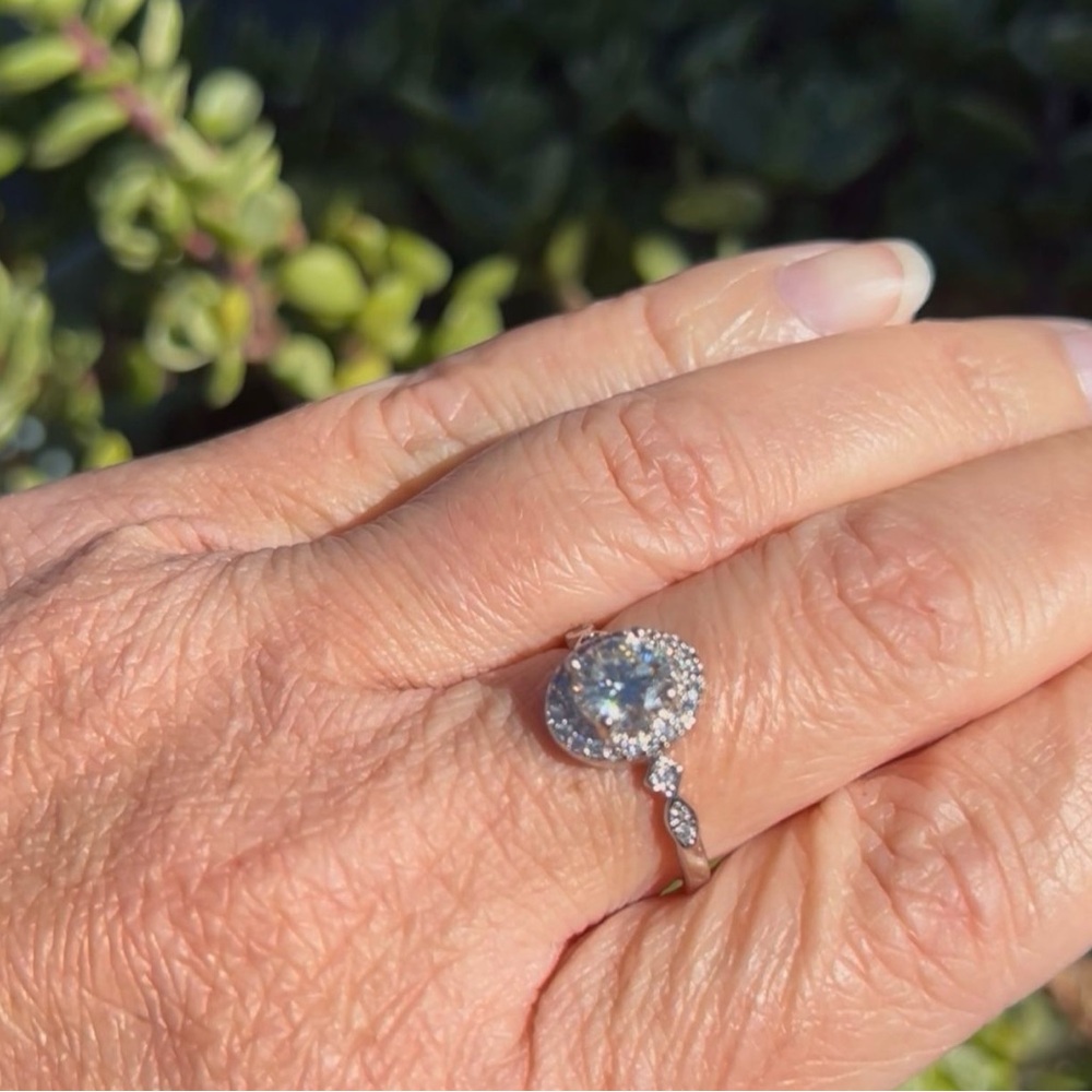 Moissanite engagement ring